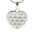 Heart Sterling Silver Pendant in Silver color,  shape