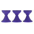 Set of 3 Purple Wooden Egg Stands Holders Displays 1.4 Inches in Purple color,  shape