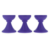 Wood Set of 3 Purple Wooden Egg Stands Holders Displays 1.4 Inches in Purple color