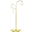 Metal Three Levels Twisted Gold Tone Metal Filigree Base Ornaments Stand 13 Inches in Gold color