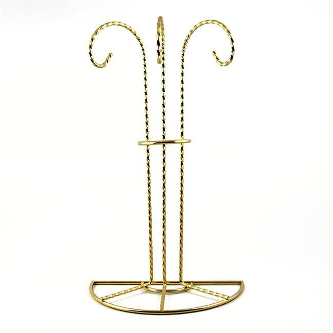 Swirl Legs Gold Tone Metal 3 Ornaments Stand 11 Inches in Gold color,  shape