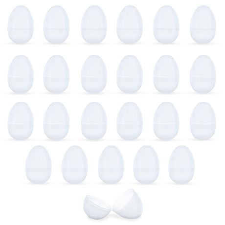 Plastic Glow in the Dark: Set of 24 Noctilucent Fillable Easter Eggs, Each 3.15 Inches in Multi color Oval