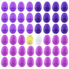 Plastic Set of 46 Purple Plastic Eggs, 1 White Egg, and 1 Gleaming Golden Easter Egg in Purple color Oval