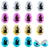 Plastic Dazzling Easter Gems: Set of 16 Multicolored Diamond Plastic Easter Eggs, 2.45 Inches in Multi color Oval