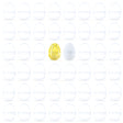 Set of 48 Easter Egg Assortment: 46 Transparent, 1 Gold, and 1 White Plastic Egg in Clear color, Oval shape