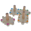 Baby Shape and Color Learning Wooden Blocks Set ,dimensions in inches: 2.36 x 6.31 x 6.24