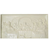 The Last Supper Ukrainian Beech Wood Carved Plaque in White in White color, Rectangle shape