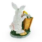Enchanted Bunny and Chick Amidst Blooms Figurine ,dimensions in inches: 7 x 3.8 x 5.6