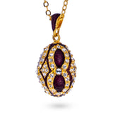 Purple Royal Egg Pendant Necklace ,dimensions in inches: 0.97 x 20 x 0.6