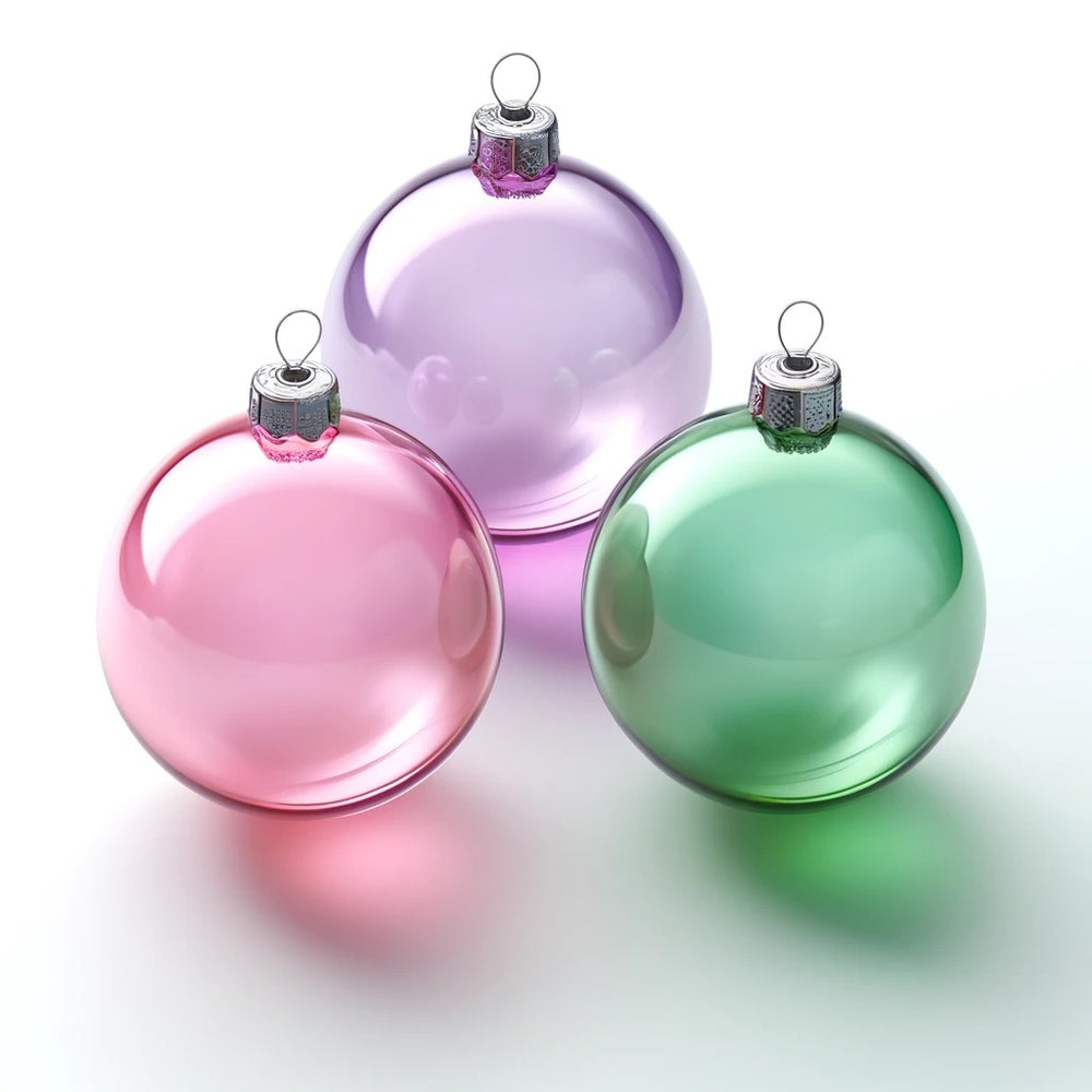 Solid Color Christmas Ornaments | Glass Balls, Eggs & Tree Toppers