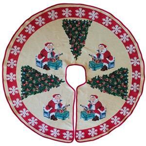 Christmas Tree Skirts Bottom Cover Santa Claus Decor