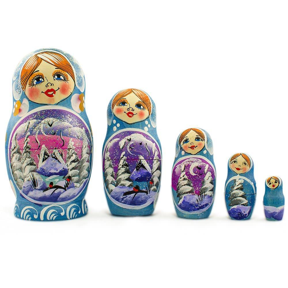 Winter Village Nesting Dolls