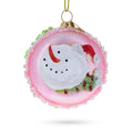 Macarons Mini Glass Christmas Ornament in Pink color Figurine