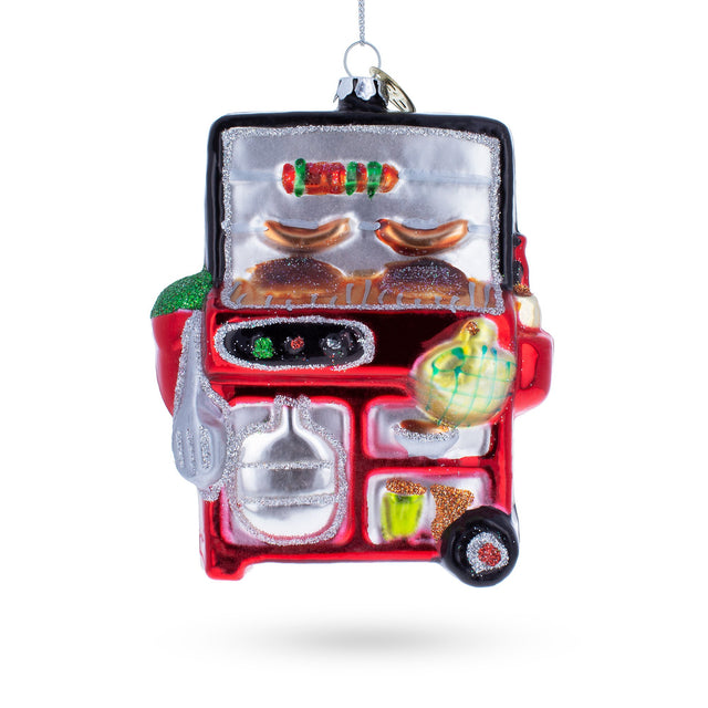 Grilling Delight Blown Glass Christmas Ornament in Multi color