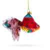 Buy Online Gift Shop Glistening Glittered Goldfish - Blown Glass Christmas Ornament