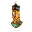 Egyptian Queen Nefertiti Blown Glass Christmas Ornament in Multi color