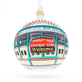 Glass Chicago, Illinois Glass Ball Christmas Ornament 4 Inches in Multi color Round
