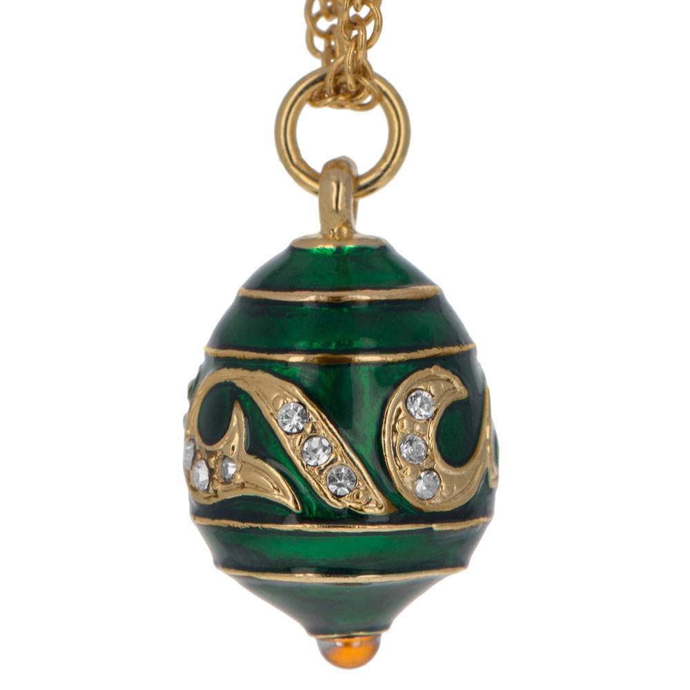 BestPysanky online gift shop sells jewelry Russian Easter egg pendant necklace charm locket jeweled enameled crystals vintage style Faberge Swarovski