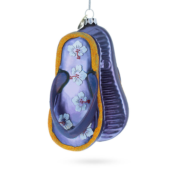 Colorful Flip Flops - Blown Glass Christmas Ornament by BestPysanky