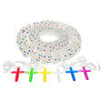 Set of 25 Religious Plastic Easter Eggs with Cross in  color Oval