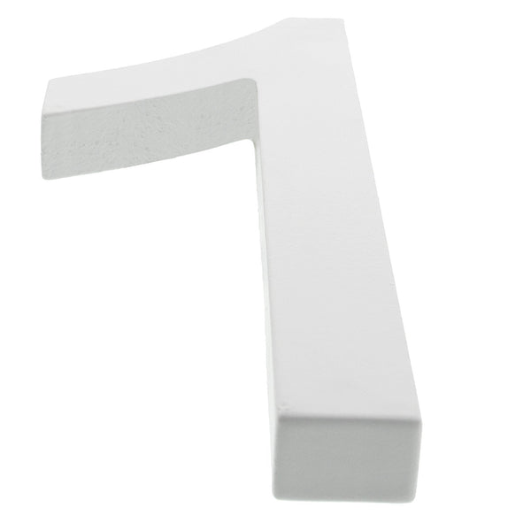 Arial Font White Painted MDF Wood Number 1 (One) 6 Inches by BestPysanky