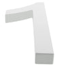 Arial Font White Painted MDF Wood Number 1 (One) 6 Inches in White color,  shape