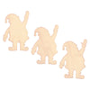 3 Santa Claus Unfinished Wooden Shapes Craft Cutouts DIY Unpainted 3D Plaques 4 Inches by BestPysanky