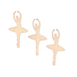 3 Dancing Ballerinas Unfinished Wooden Shapes Craft Cutouts DIY Unpainted 3D Plaques 4 Inches in Beige color,  shape