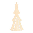 Wood Unfinished Standing Wooden Double Christmas Tree Shape Cutout DIY Craft 9.5 Inches in Beige color Triangle