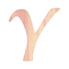 Unfinished Wooden Playball Italic Letter Y (6.25 Inches) in Beige color,  shape