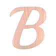 Unfinished Wooden Playball Italic Letter B (6.25 Inches) in Beige color,  shape