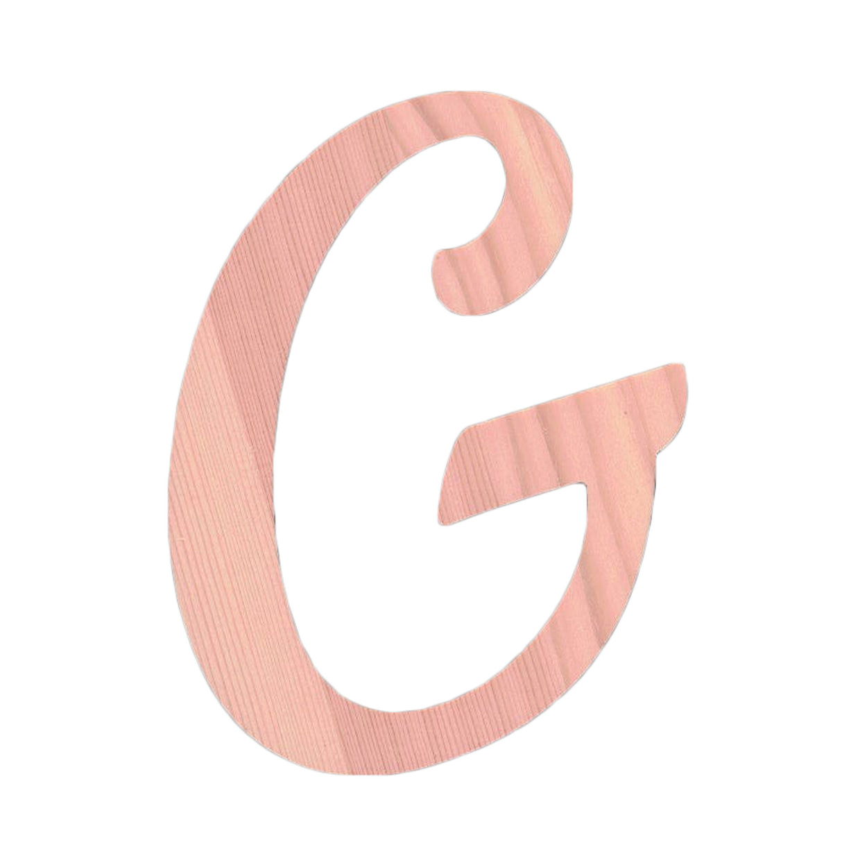 Unfinished Wooden Playball Italic Letter G (6.25 Inches) in Beige color,  shape