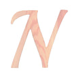 Unfinished Wooden Playball Italic Letter N (6.25 Inches) in Beige color,  shape