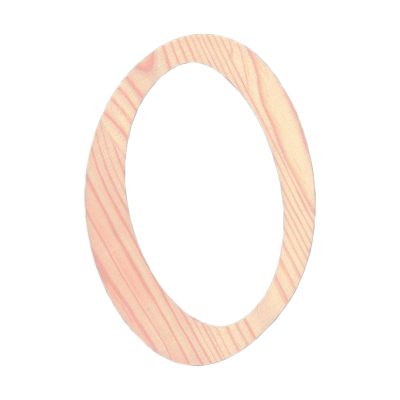 Unfinished Wooden Playball Italic Letter O (6.25 Inches) in Beige color,  shape