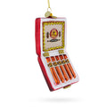 Box of Cigars Glass Christmas Ornament in Red color Figurine