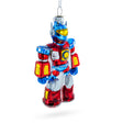Glass Shape-Shifting Robot - Blown Glass Christmas Ornament in Multi color