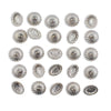Pewter 24 Silver Metal Ornament Caps - Egg Top Findings End Caps 0.47 Inches in Silver color