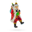 Santa's Midnight Gift Delivery - Blown Glass Christmas Ornament in Multi color,  shape