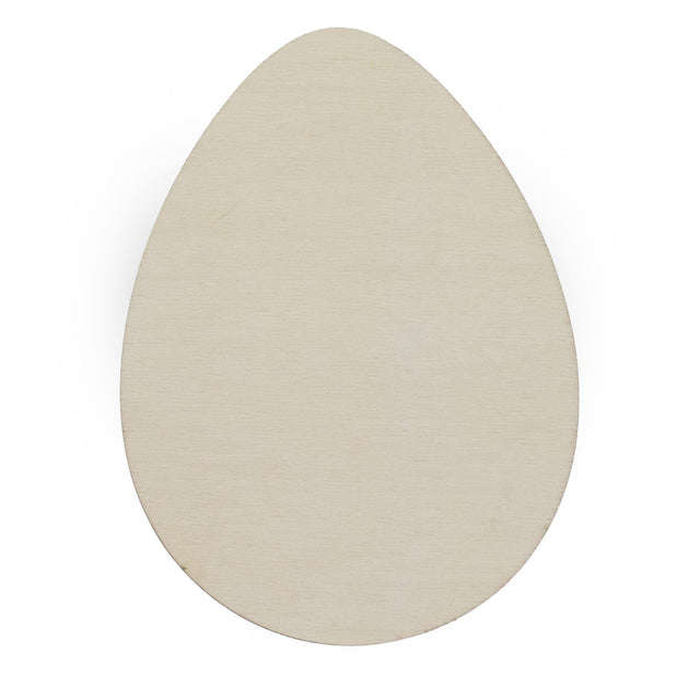 5.1-Inch DIY Unfinished Wooden Egg Craft Cutout in Beige color, Oval shape