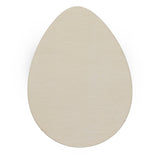 Wood 5.1-Inch DIY Unfinished Wooden Egg Craft Cutout in Beige color Oval