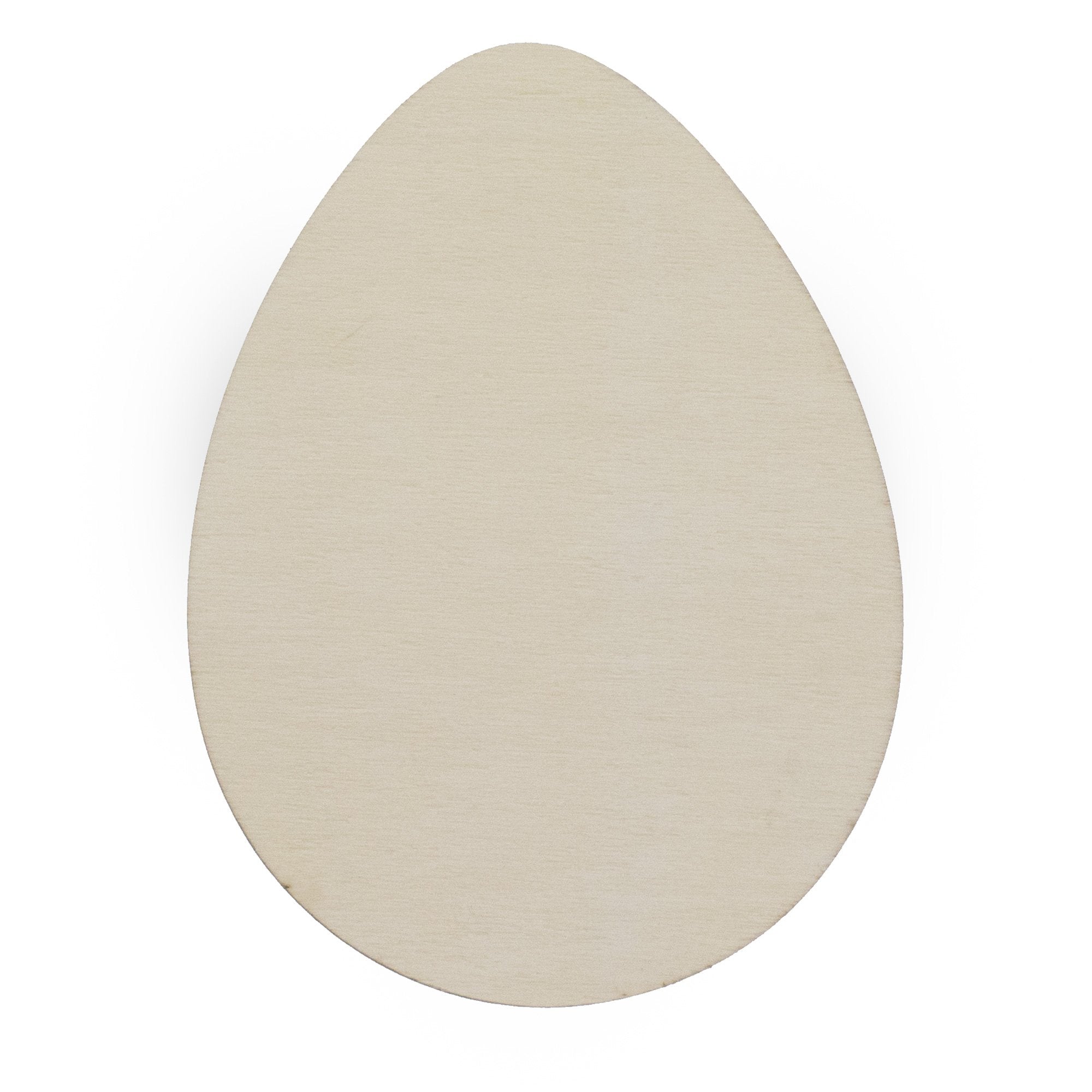 5.1-Inch DIY Unfinished Wooden Egg Craft Cutout in Beige color Oval