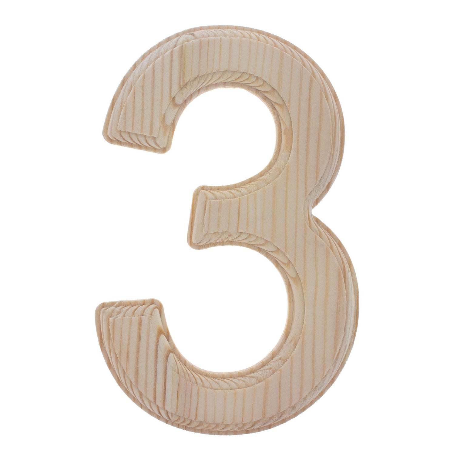 Buy Unfinished Wooden Arial Font Number 3 (Three) 6.25 Inches – BestPysanky