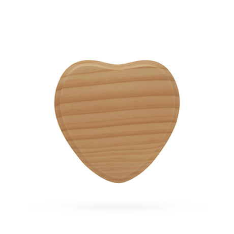 Wood Unfinished Unpainted Wooden Heart Shape Plaque DIY Unpainted Craft 6 Inches in Beige color Heart