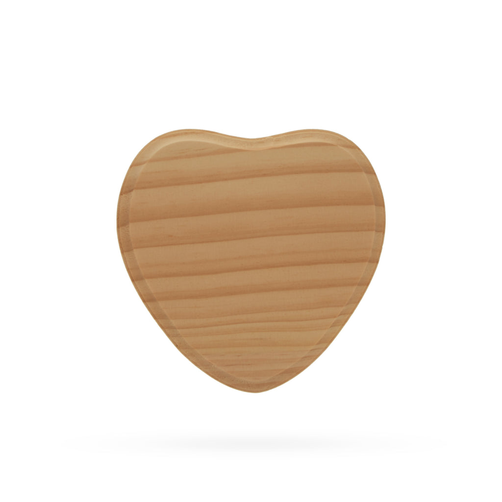 Unfinished Unpainted Wooden Heart Shape Plaque DIY Unpainted Craft 6 Inches in Beige color Heart