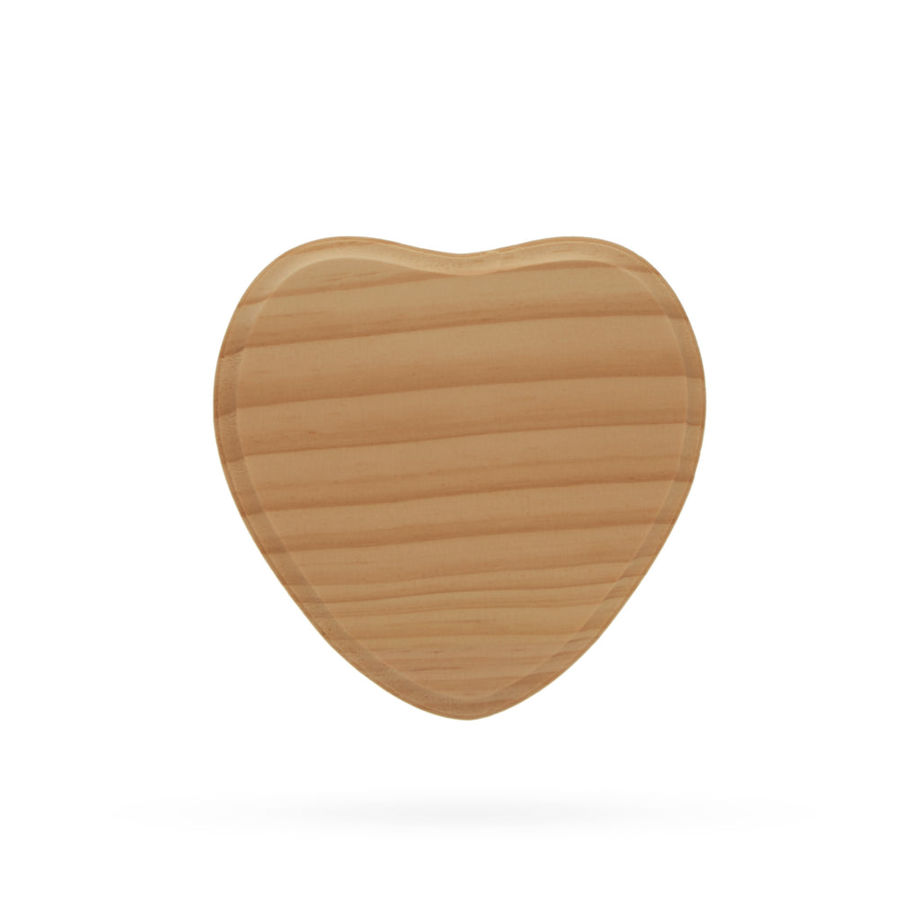 Unfinished Unpainted Wooden Heart Shape Plaque DIY Unpainted Craft 6 Inches in Beige color, Heart shape