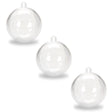 Plastic 3.15-Inch Clear Plastic Fillable Christmas Ball Ornaments for DIY Projects: Set of 3 in Clear color Round