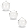 3.15-Inch Clear Plastic Fillable Christmas Ball Ornaments for DIY Projects: Set of 3 in Clear color Round