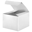 White Glossy Paper Gift Box 4 x 4 x 3 Inches in White color Rectangular