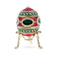 1914 Mosaic Royal Imperial Easter Egg 2.6 Inches in Red color, Oval shape