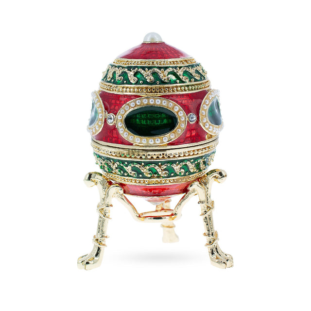1914 Mosaic Royal Imperial Easter Egg 2.6 Inches in  color Oval